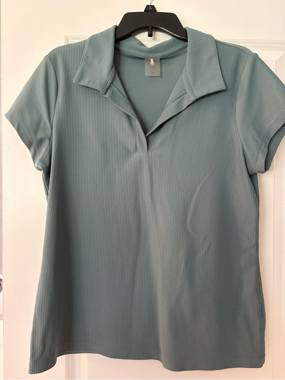 Calia Ribbed Athletic Top Blue/Green - Picture 1 of 3
